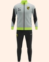 طقم تمارين نادي الاتحاد - جاكيت رمادي وسروال أسود