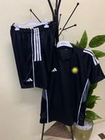 طقم تمارين نادي النصر 2026 – تيشيرت وشورت اسود بشع...