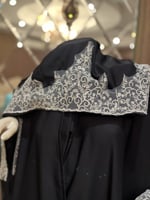 عبايه عروس لون اسود الياسمين