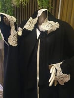 عبايه عروس سوداء تطريز ذهبي