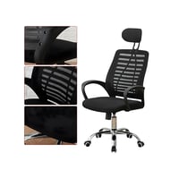 كرسي مكتبي قابل للتعديل مزود بمسند وزراع ووسادة دا...