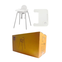 كرسي أطفال قابل للتعديل مع صينية طعام وحزام أمان ل...