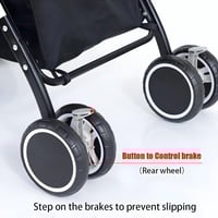 عربة أطفال خفيفة قابلة للطي مع طاولة طعام و مظلة ح...