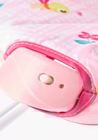 كرسي هزاز للرضع مع ألعاب معلقة مريح و ممتع لون ورد...