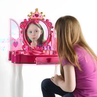 طاولة مكياج للأطفال مع مرآة و إكسسوارات – طقم تجمي...