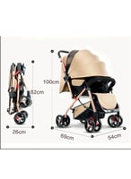 عربة اطفال MAAS قابلة للطي ذات اتجاهين مع سلة تخزي...