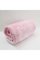 بطانية اطفال شتوية ناعمة الملمس لون بينك دافئة و م...