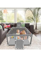 ملعب أطفال محمول وآمن مع سلة كرة – حجم كبير 180×12...