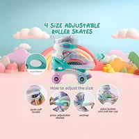 حذاء تزلج بعجلات قابلة للتعديل للبنات والاولاد مع...