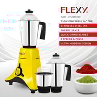خلاط فلكسي بقوة عالية مع 3 أوعية ستانلس ستيل للاست...