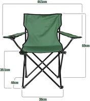 كرسي تخييم قابل للطي مع حامل أكواب – خفيف و متين
