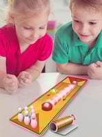 لعبة بولينج مكتبية ممتعة للاطفال مع مسار قابل للفر...