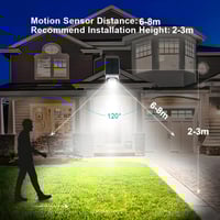 مصباح ليد مع كاميرا وهمية يعمل بالطاقة الشمسية لون...