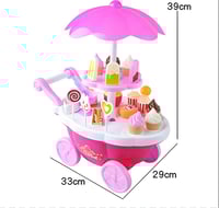 عربة آيس كريم لعب للأطفال – متجر حلويات متنقل للتس...