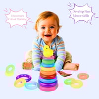 لعبة حلقات التكديس الملوّنة للأطفال – لتنمية المها...