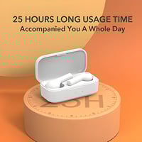 سماعة بلوتوث لاسلكية QCY بصوت قوي و تصميم أنيق ابي...