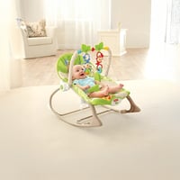 كرسي هزاز للرضع مع ألعاب قطنية معلقة – مريح و ممتع...