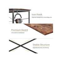 مكتب كمبيوتر مع جيوب تخزين جانبية ، مكتب للدراسة ،...