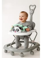 مشاية أطفال 3 في 1 مشاية مستديرة للأطفال مع مقبض د...