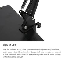 مايكروفون تسجيل احترافي مع ذراع تعليق و فلتر هواء...