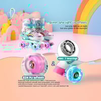 حذاء تزلج بعجلات قابلة للتعديل للبنات والاولاد مع...