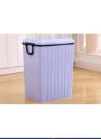 سلة مهملات بلاستيك مستطيلة بدواسة قدم 11.3 لتر