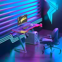 مكتب كمبيوتر بشكل حرف Z، مكتب للدراسة بنمط عصري ،...