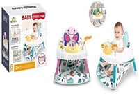 كرسي اطفال رياضي 2 في 1 للجلوس و اللعب مع العاب تف...