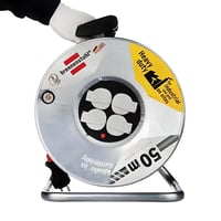 بكرة تمديد كابل فضي 50متر وصلة كهرباء مشترك كهرباء