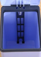 سلة مهملات بلاستيك مستطيلة بدواسة قدم 11.3 لتر