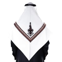 غترة بروجيه شتوي بيج مطرز 3