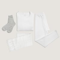 بجامة دسار فرو شتوي ابيض ( 4 قطع )