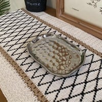 صحن سيراميك فضي 11375