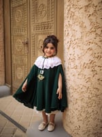 فستان اطفال اخضر ملكي