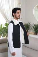 سديري جوخ كحلي/بيج غامق