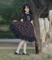 فستان كولكشن العيد (اسود وعنابي)