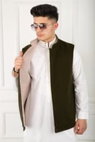 سديري جوخ زيتي غامق/وردي فاتح