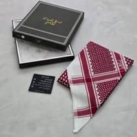 شماغ المرياس لون احمر غامق