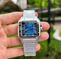 ساعة سانتوس من كارتير | لون ازرق ملكي