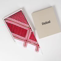 شماغ ريبال Rebal احمر شبابي غامق انجليزي 2025