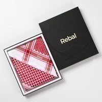 شماغ ريبال Rebal احمر كلاسيك انجليزي 2025