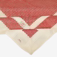 شماغ البسام بلس أحمر بيج على بيج شتوي