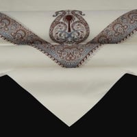 شال باشمينا ملكي خاص صوف كشميري بتصميم السيفين وال...