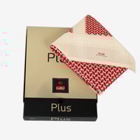 شماغ البسام بلس أحمر بيج على بيج شتوي