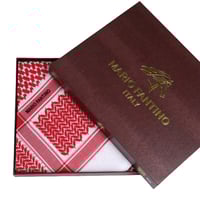 شماغ ماريو فانتينو رسمي أحمر غامق صناعة إيطالية اص...