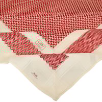 شماغ البسام بلس أحمر بيج على بيج شتوي