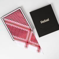 شماغ ريبال Rebal احمر كلاسيك انجليزي 2025