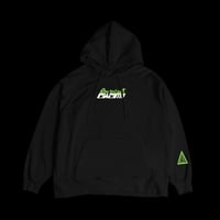 (Rise in Light Oversized Hoodie (Black