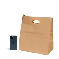 كيس ورق بحامل فتحه لون بني مقاسات متعددة