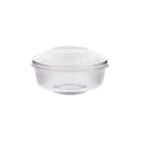 علب حلى بلاستيك دائرية مع غطاء مقوى لون شفاف - خيا...